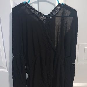 Black lace romper